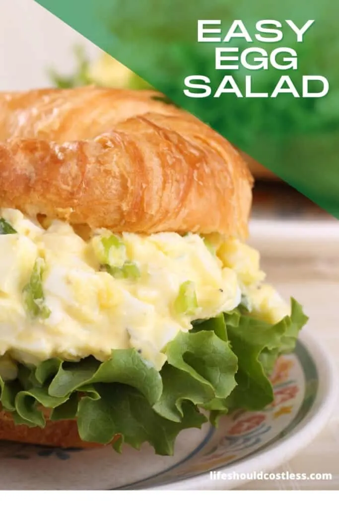 How to make egg salad sandwich, easy base recipe. lifeshouldcostless.com