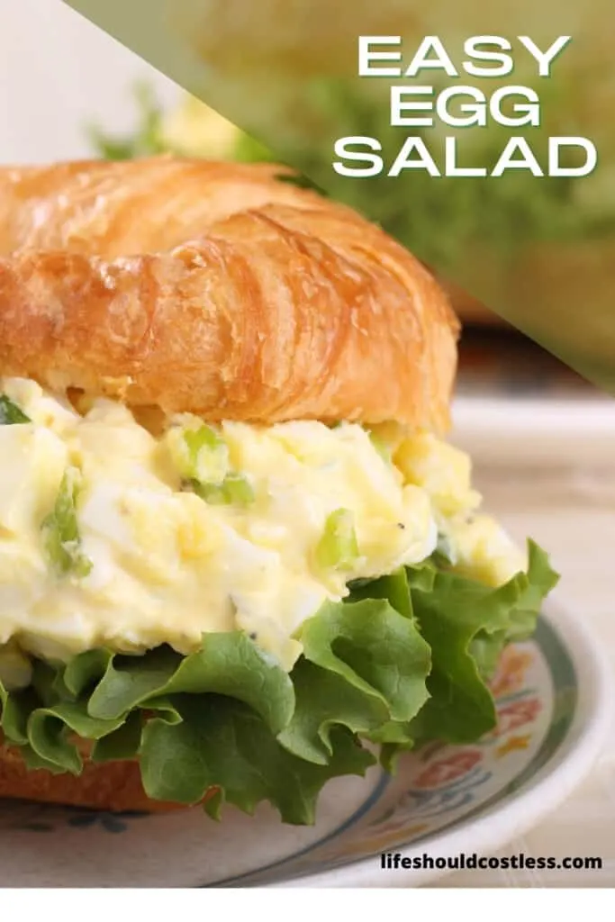 How to make egg salad sandwich, easy basic recipe. lifeshouldcostless.com