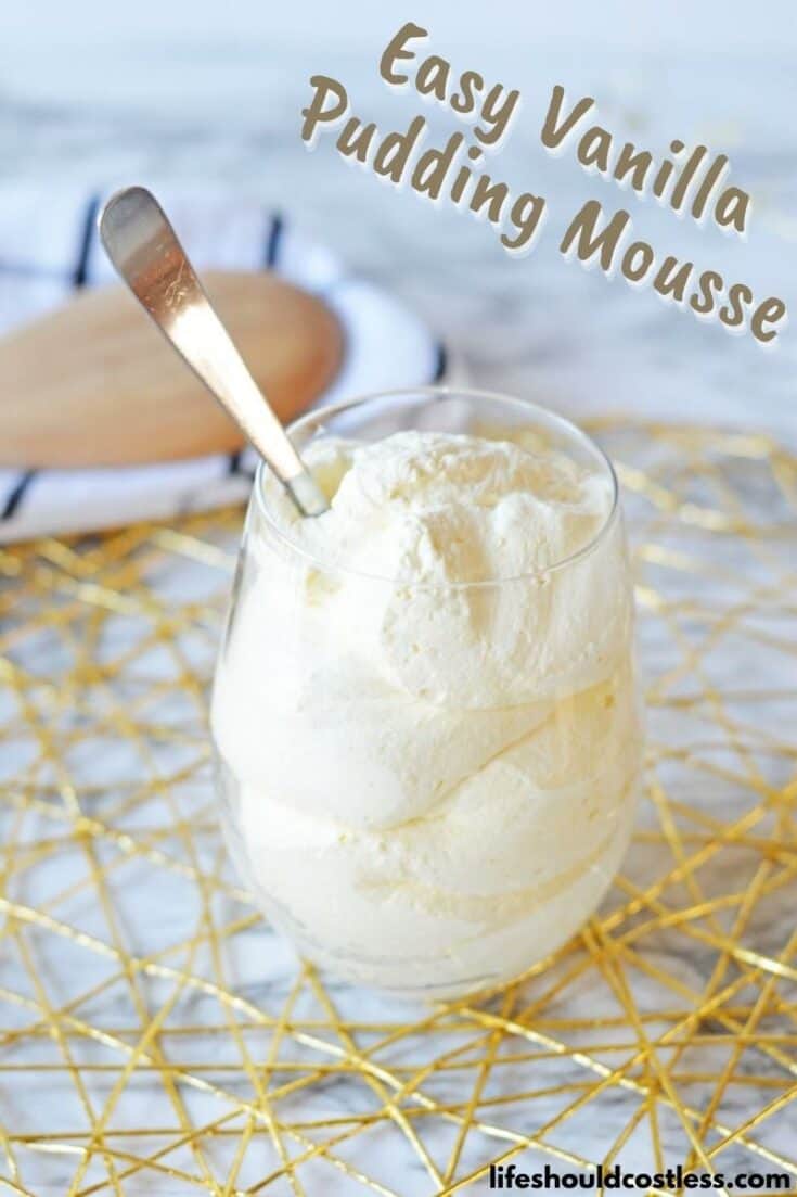 Easy vanilla pudding mousse recipe, what to use instead of french vanilla cool whip. lifeshouldcostless.com