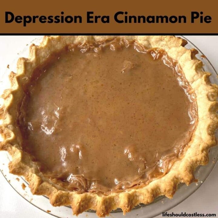 Inexpensive cinnamon pie recipe.