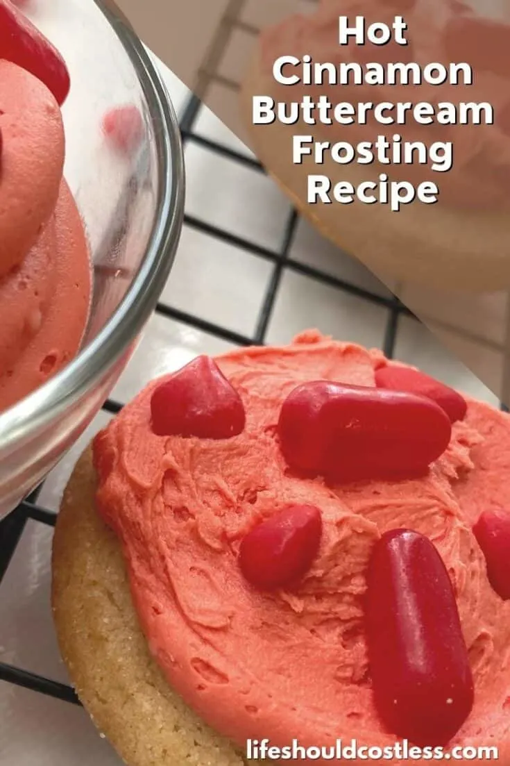 Hot Cinnamon Buttercream Frosting (Video) - Life Should Cost Less