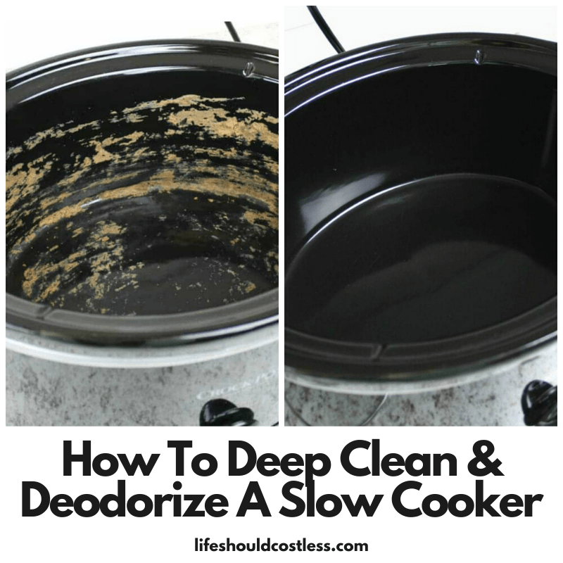 How to clean crock pot insert.  Crock pot cleanup. lifeshouldcostless.com