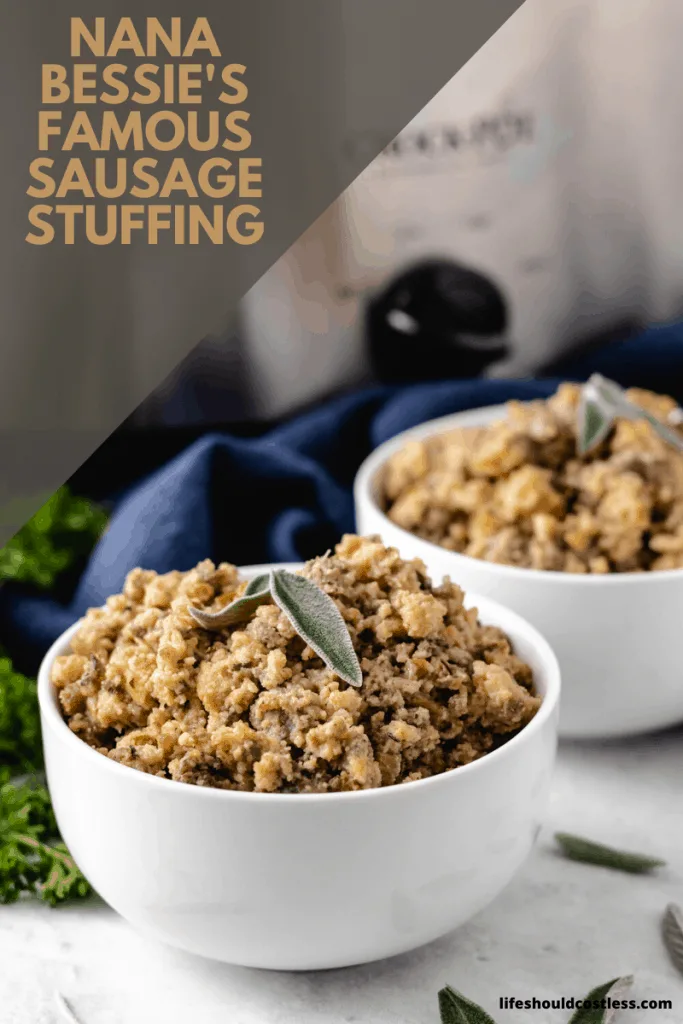 Jimmy Dean Sausage Stuffing in a crock pot. lifeshouldcostless.com