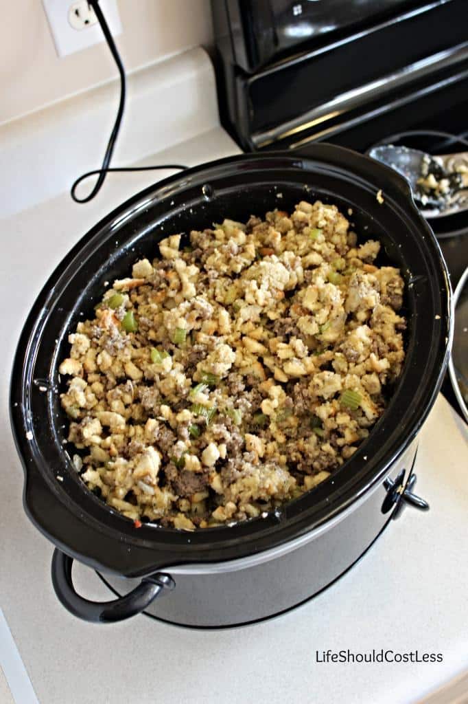 Nana Bessie's Sausage Stuffing, A Crockpot Recipe - Life Should Cost Less