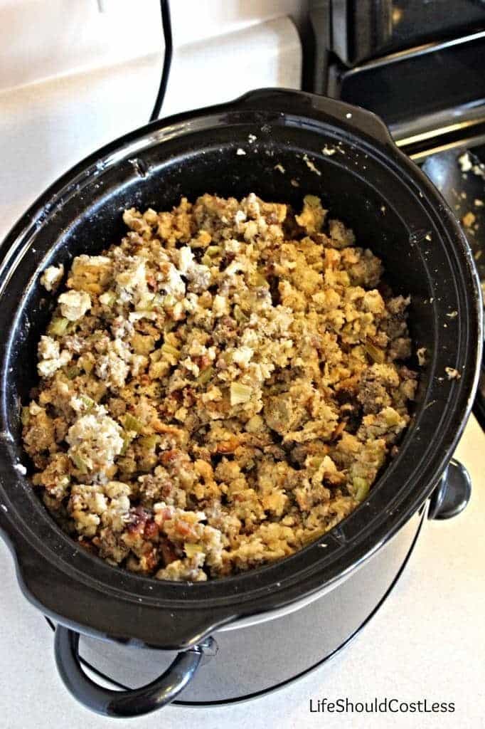 Nana Bessie's Sausage Stuffing, A Crockpot Recipe - Life Should Cost Less