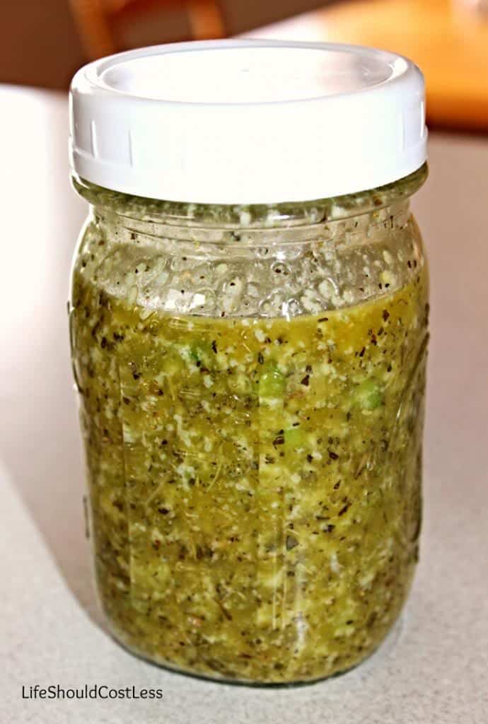 DIY dressing for pasta salad from scratch.