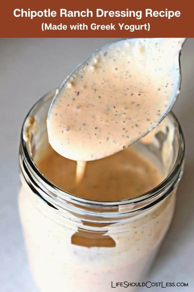 How to make chipotles ranch dressing with simple ingredients. Is chipotle ranch dressing spicy? It's as spicy as you want it with this high protein, low fat yummy chipotle sauce recipe.