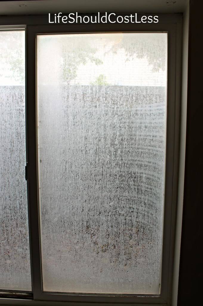 The non-toxic way to remove hard water from windows. This great cleaning tip will have you seeing through all of your windows in no time! For other popular cleaning tips visit lifeshouldcostless.com.