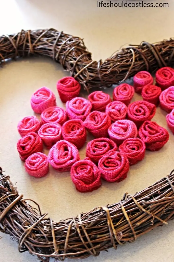 Blushing Heart Wreath Kit  Heart wreath, Shabby chic diy crafts