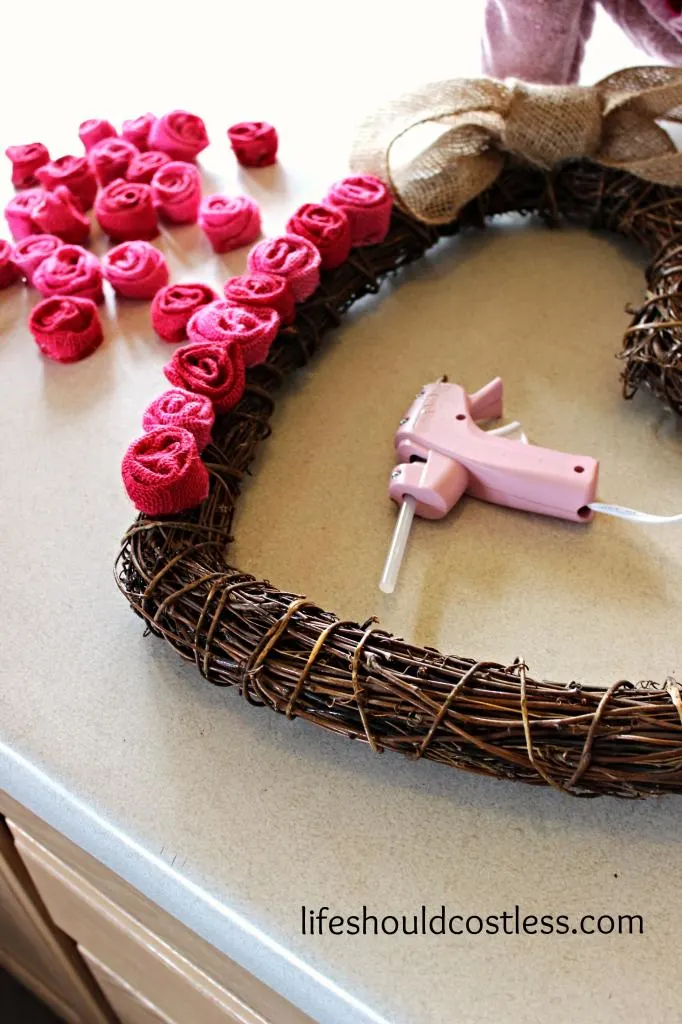 Burlap Heart Wreath DIY - Dappled Skies and Diys