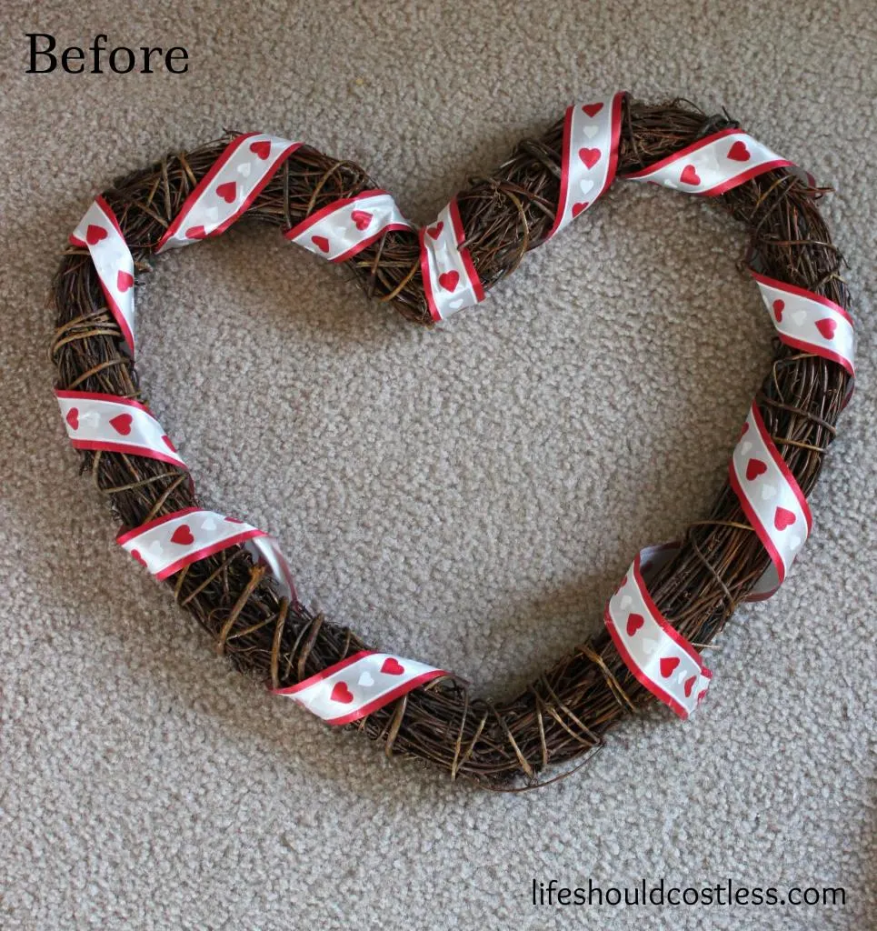 How to Create an Easy DIY Heart Rag Wreath - Color Me Thrifty