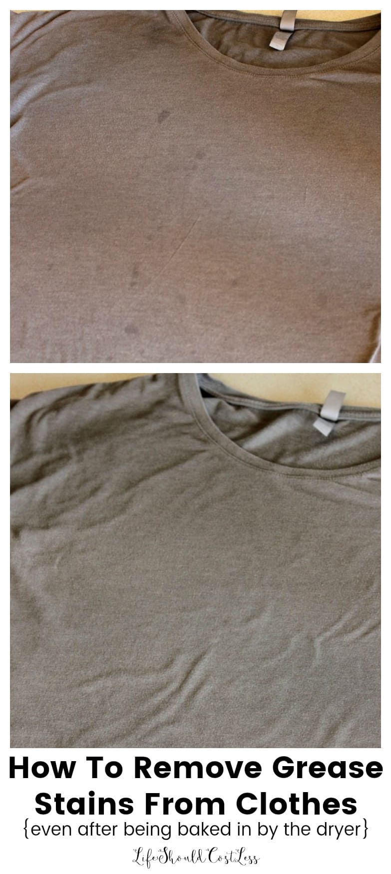 My Secret To Removing Grease Stains Even After Clothing Has Been Washed and  Dryed - Frugal Lancaster