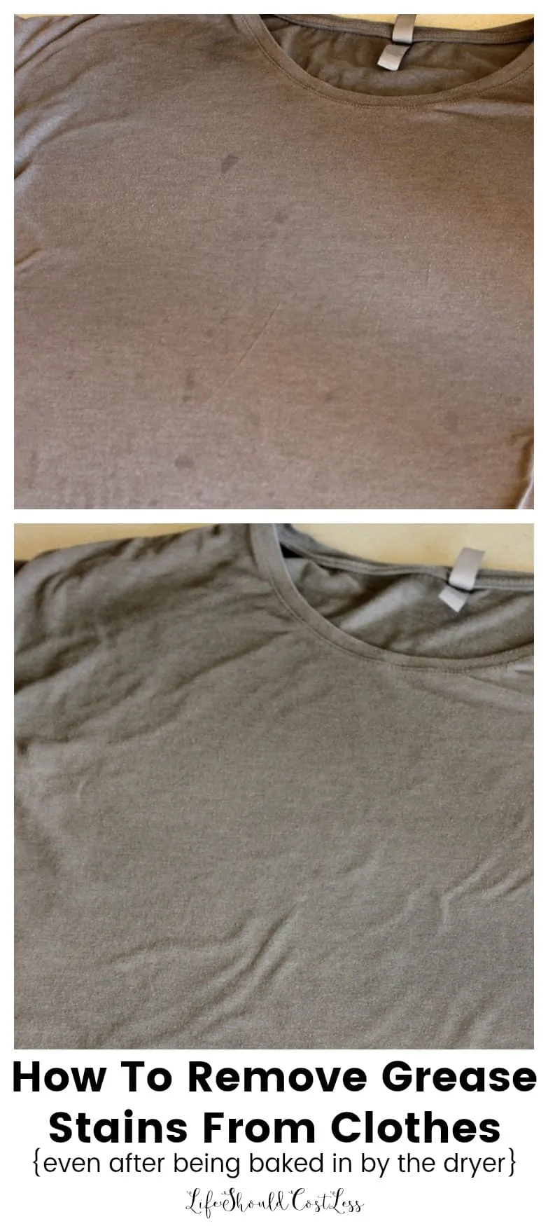 How to get grease stains out of clothes Life Should Cost Less