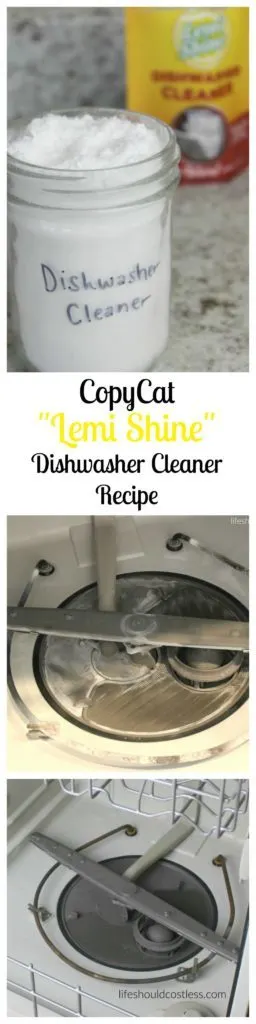 CopyCat "Lemi Shine" Dishwasher Cleaner Recipe. Save lots of money by making this knock off recipe at home.