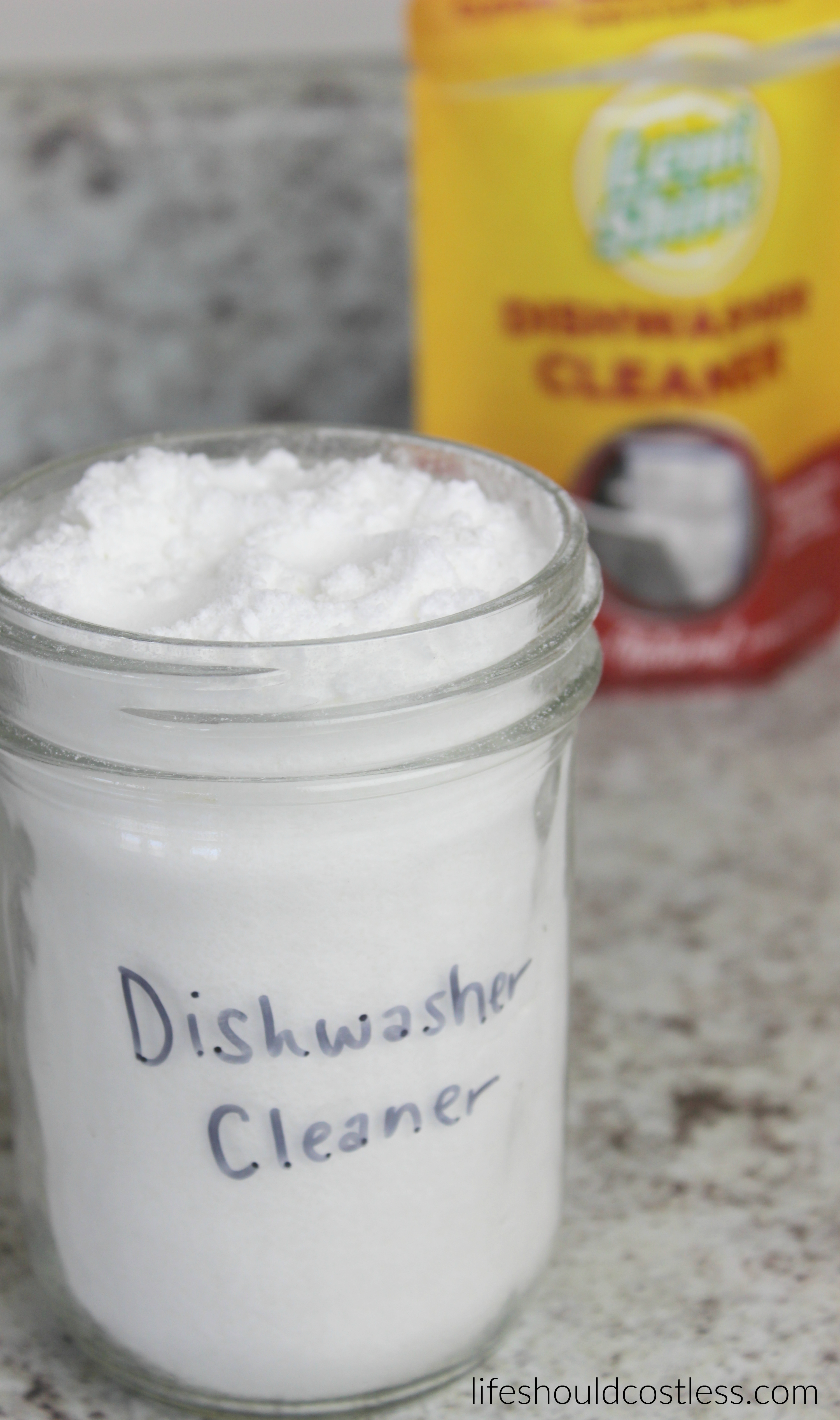 CopyCat "Lemi Shine" Dishwasher Cleaner Recipe. It works just like the real stuff but at a fraction of the cost. #SaveMoney