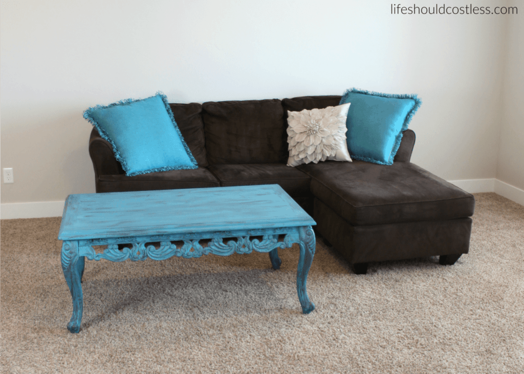 Coffee Table Makeover In Turquoise (Americana Décor Treasure) Life