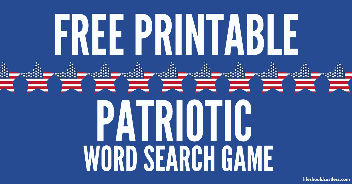 free printable patriotic word search game life should cost less