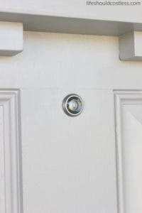 installing a peep hole in a door