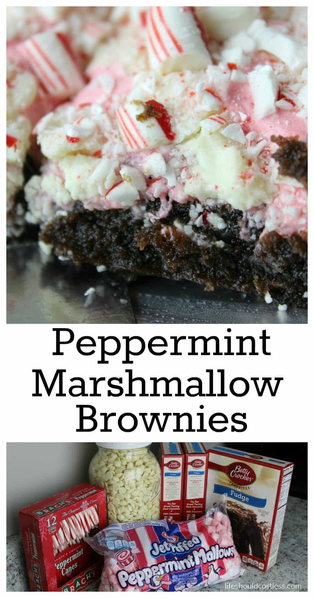 Peppermint Marshmallow Brownies Life Should Cost Less