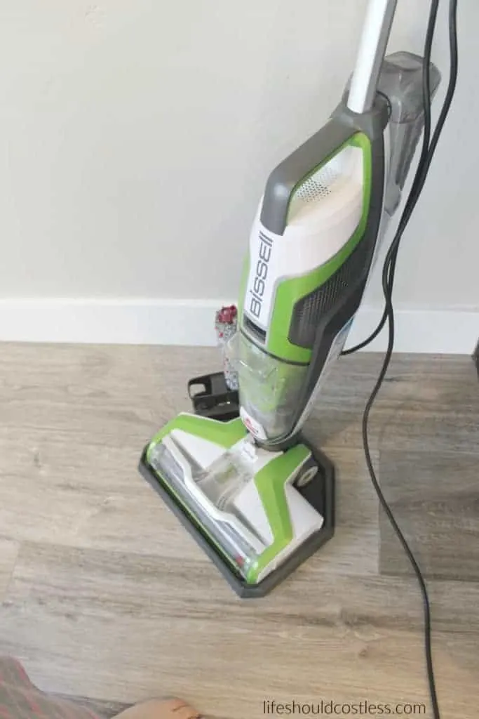 Bissell Crosswave Product Review. It sweeps and mops at the same time, but how well does it really work? Mom of four shares her thoughts at lifeshouldcostless.com. Best household floor cleaner!