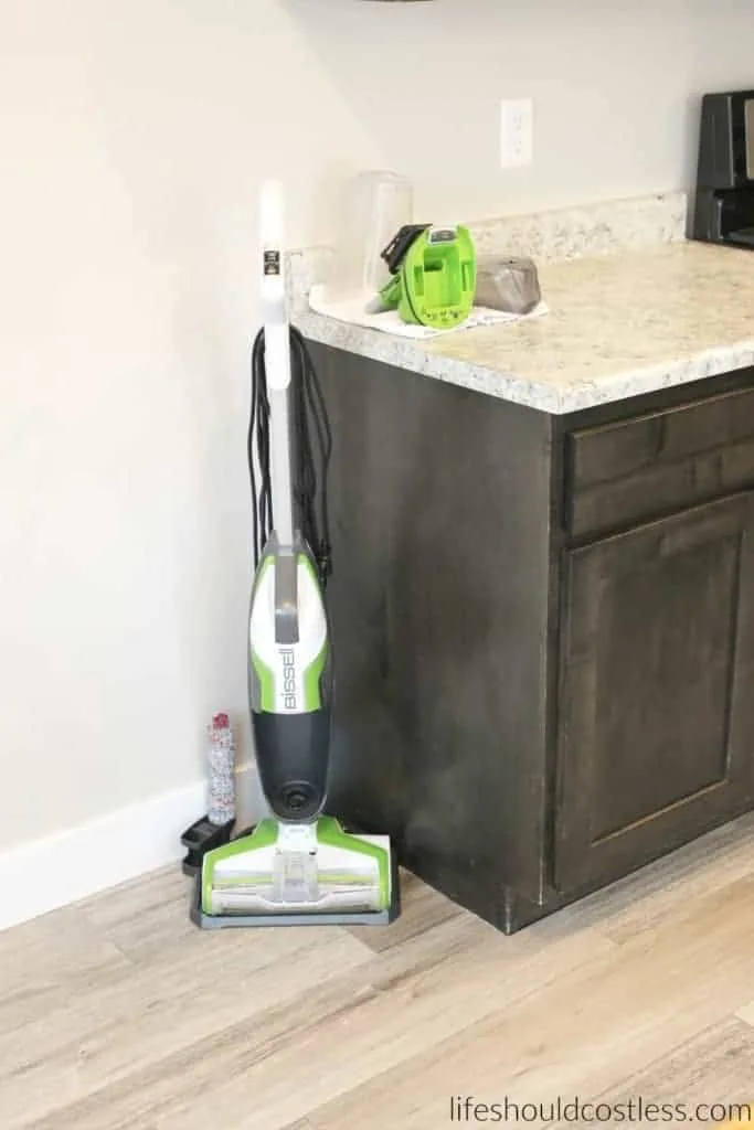 Bissell Crosswave Product Review. It sweeps and mops at the same time, but how well does it really work? Mom of four shares her thoughts at lifeshouldcostless.com. Best household floor cleaner!