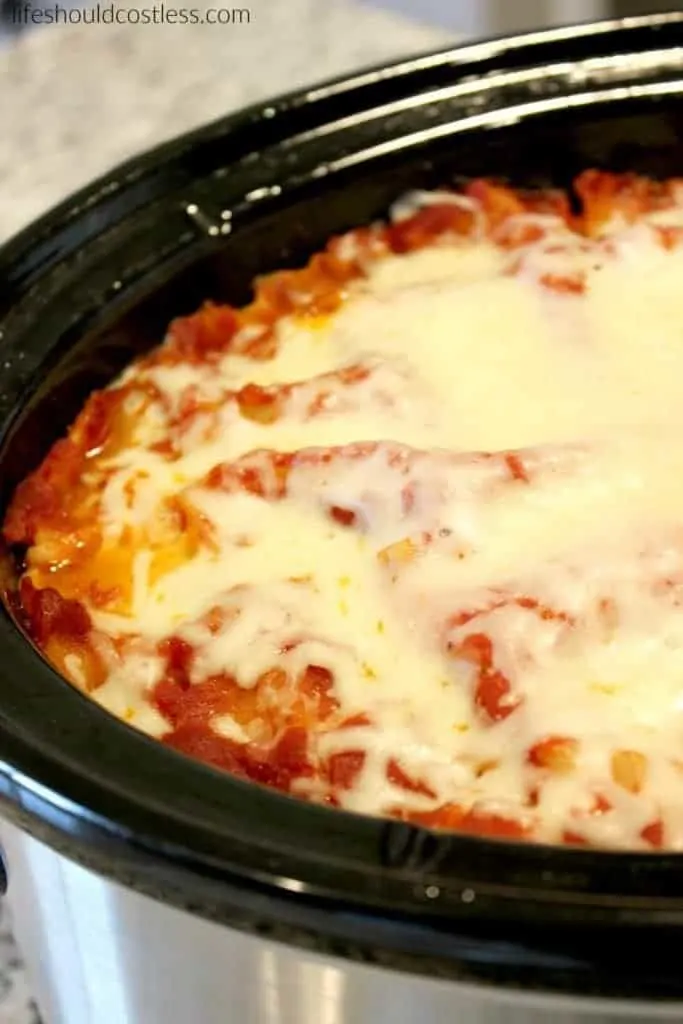 Slow Cooker Deep Dish Lasagna