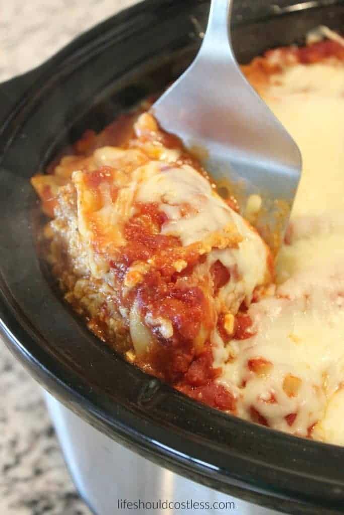 Slow Cooker Deep Dish Lasagna