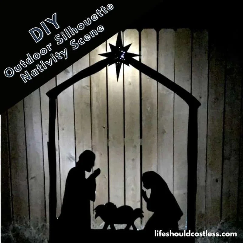 how to make silhouette nativity scene for outdoor decor out of plywood