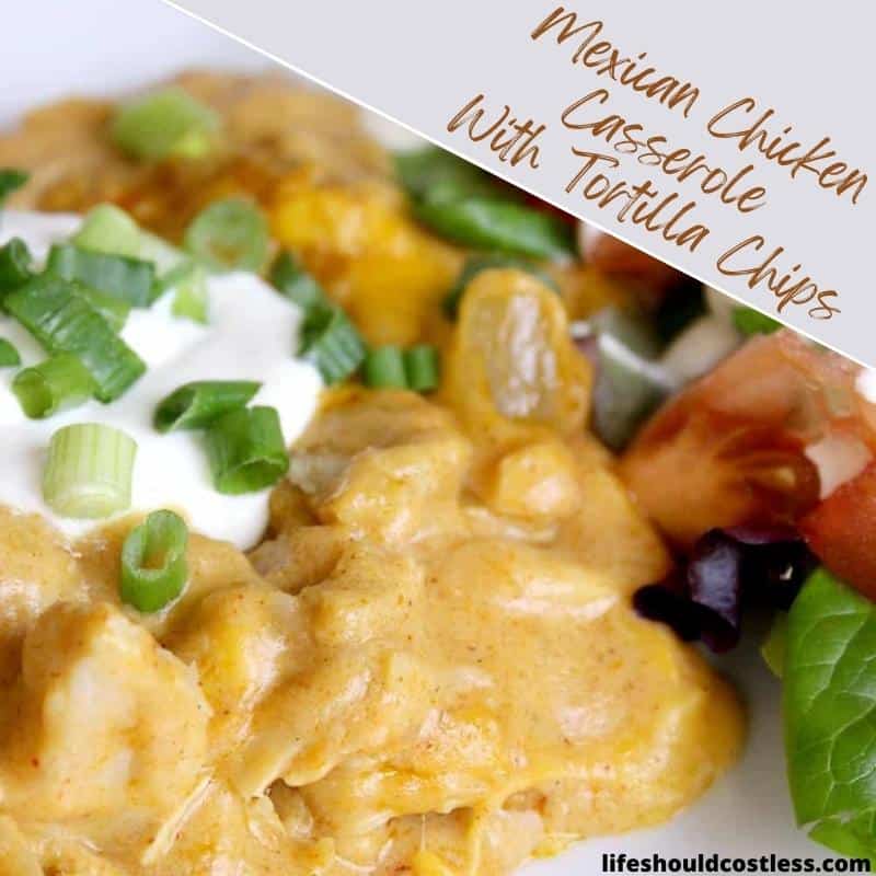How to make chicken casserole with tortilla chips.