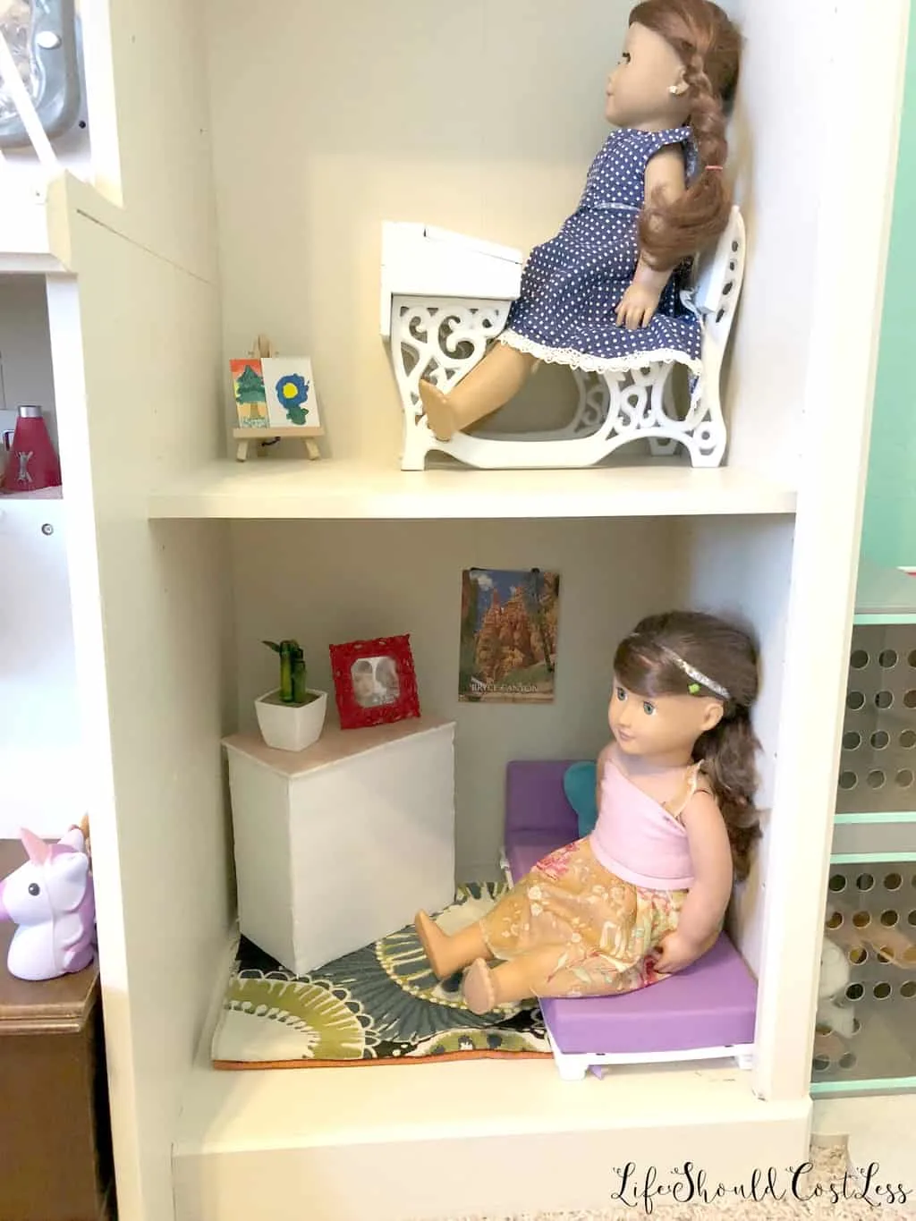 Wooden Dollhouse for 18-Inch Dolls