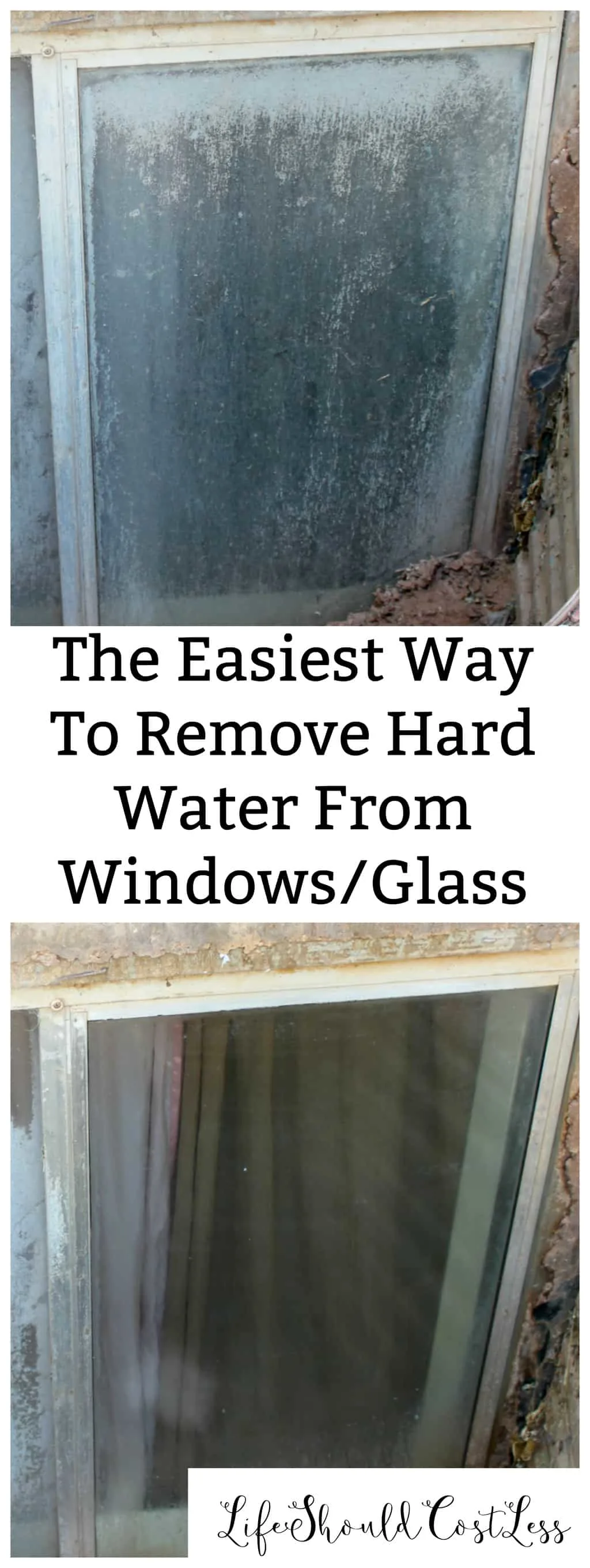 The Easiest Way To Remove Hard Water From Windows/Glass. {lifeshouldcostless.com}