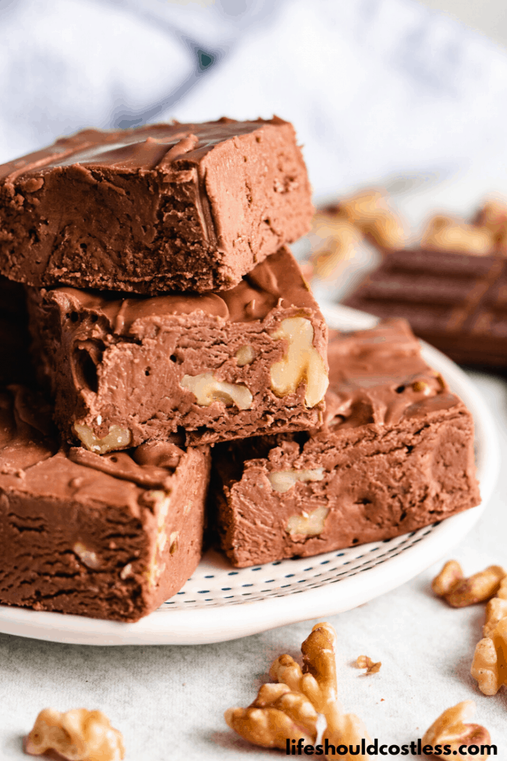 Five Minute Microwave Fudge Recipe (Video) - Life Should Cost Less