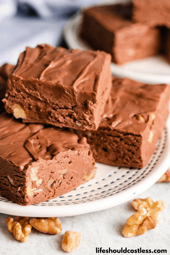 Five Minute Microwave Fudge Recipe (Video) - Life Should Cost Less