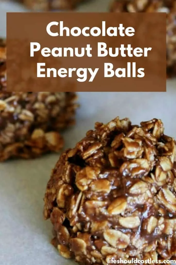 Chocolate Peanut Butter Energy Balls...aka clean eating no bake cookies recipe. lifeshouldcostless.com