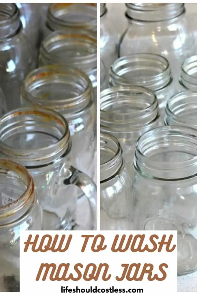 How to wash mason jars before you sterilize them. lifeshouldcostless.com