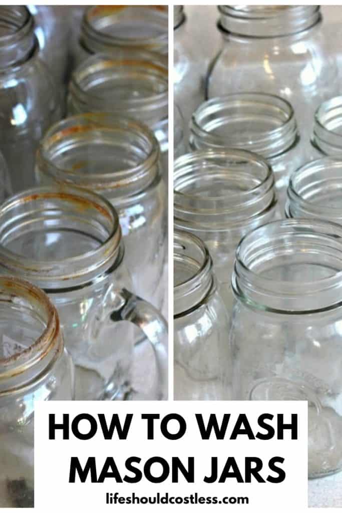 How to clean/wash glass jars. Remove rust and adhesive easily with this one simple tutorial. lifeshouldcostless.com