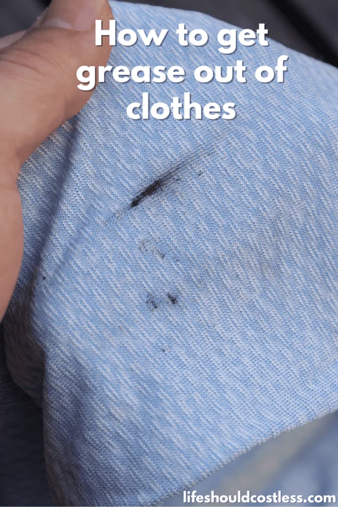 Grease stains deals on clothes