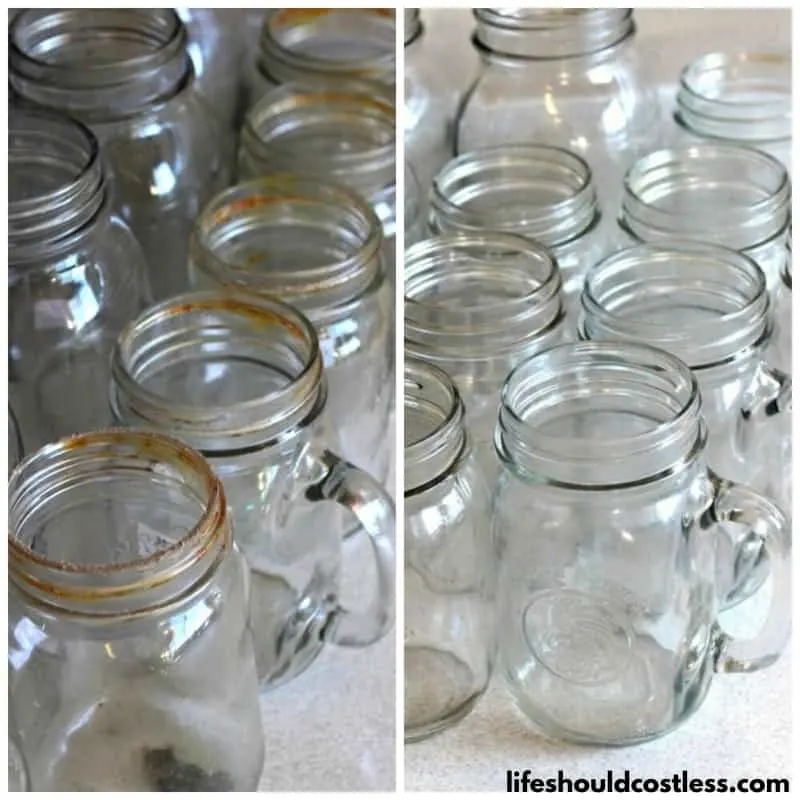 how to clean a mason jar