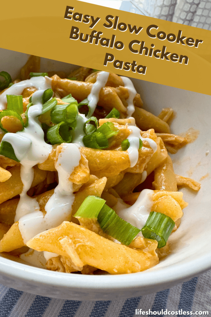 slow cooker buffalo chicken pasta