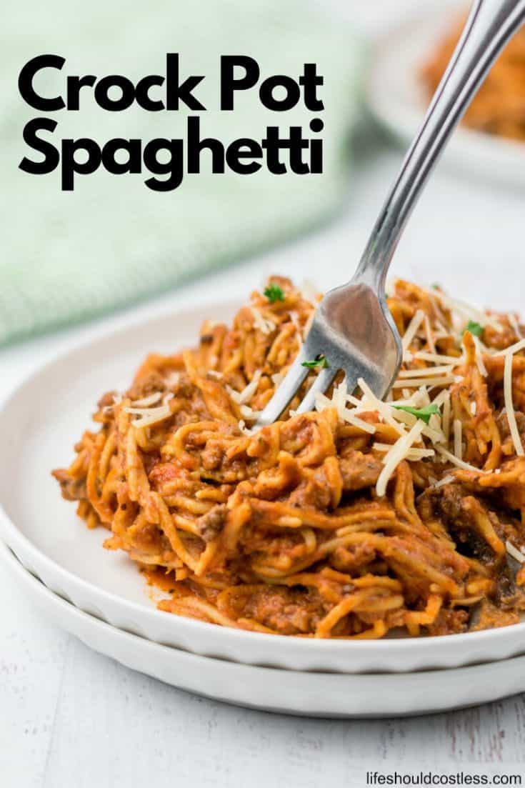 Crock Pot Spaghetti - Life Should Cost Less