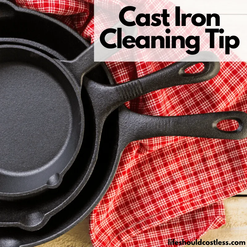 What cleans cast iron best? Find out how with the best cleaning tutorial to remove stuck on food from cast iron. lifeshouldcostless.com