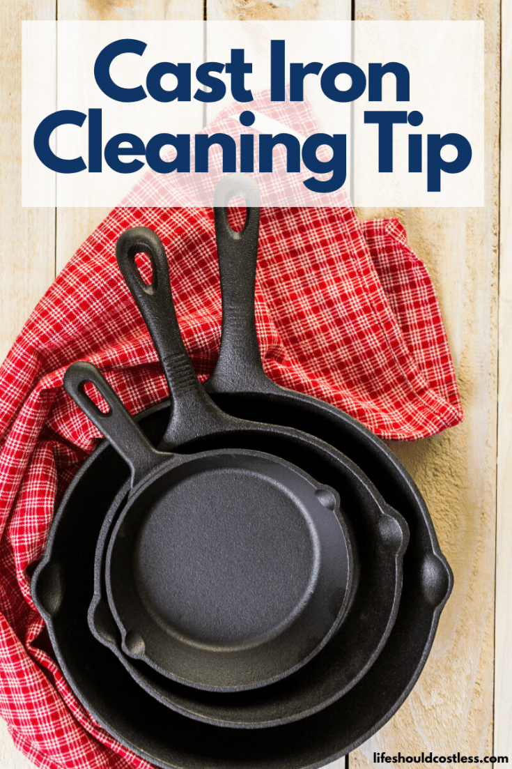 How to clean stuck on food from cast iron. lifeshouldcostless.com