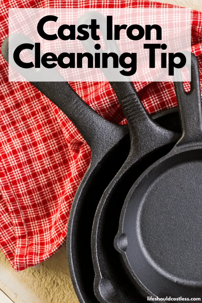 How to clean stuck on food from cast iron. lifeshouldcostless.com