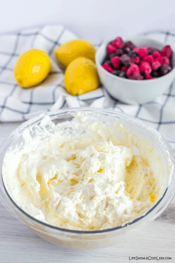 Fruit fluff salad. lemon pudding salad recipe. lifeshouldcostless.com