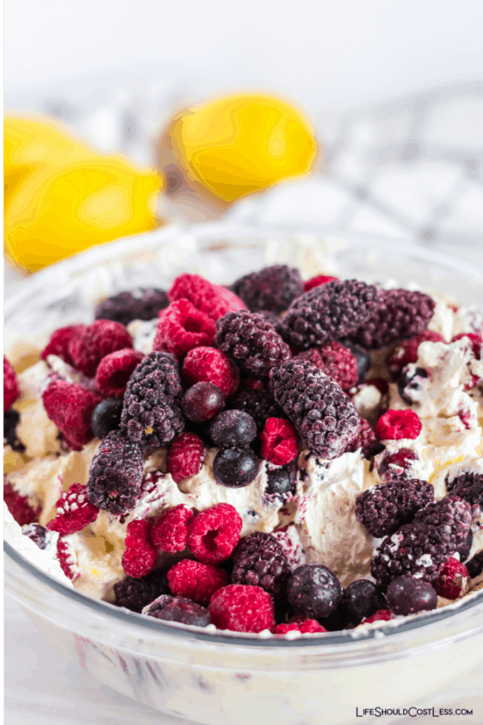 Jello fluff salad lifeshouldcostless.com. Fruit salad with lemon pudding and cool whip.