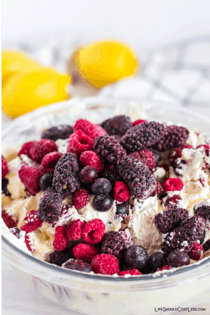 Jello fluff salad lifeshouldcostless.com. Fruit salad with lemon pudding and cool whip.