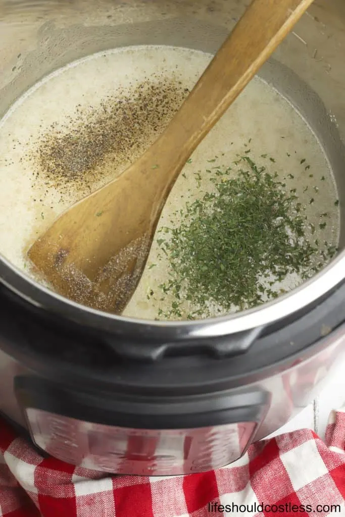 4. Ham & Potato Soup Directions Adding the herbs and spice.