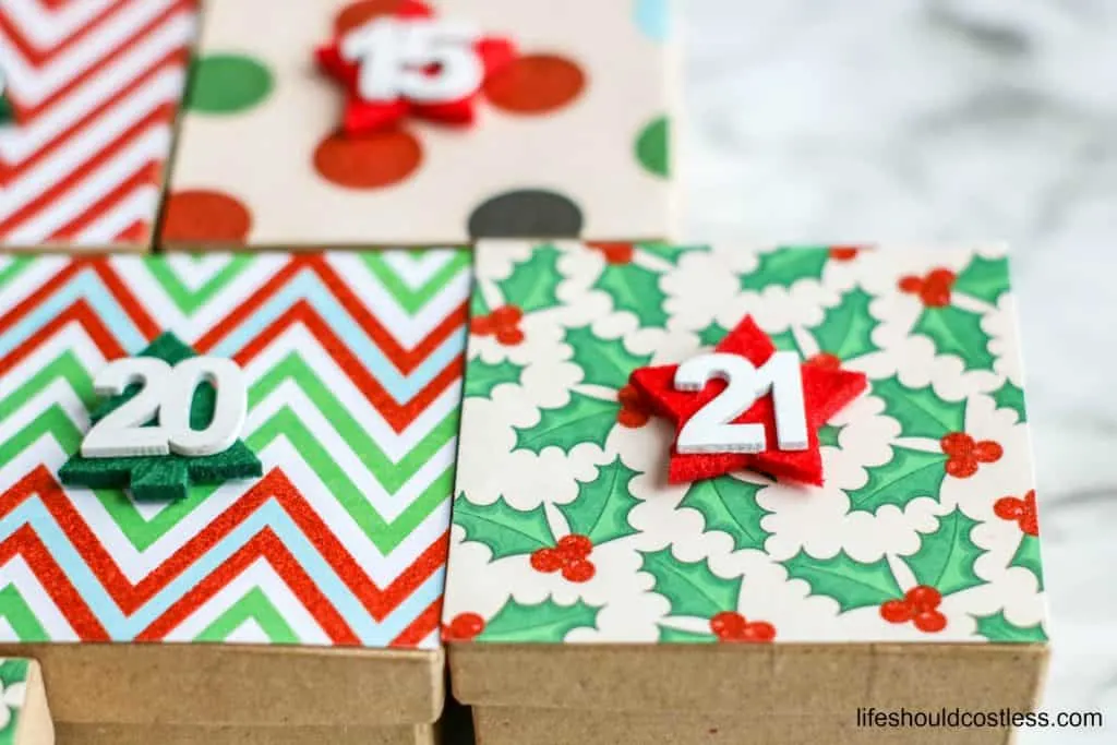 CHRISTMAS ADVENT COUNTDOWN GOODY BOXES KIDS CRAFT