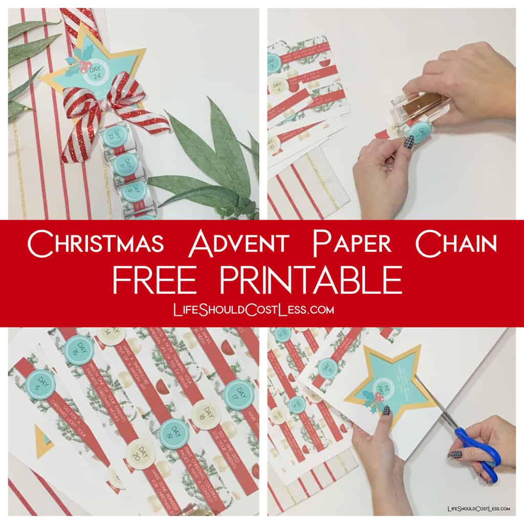 Christmas Advent Paper Chain Free Printable Kids Craft Life Should