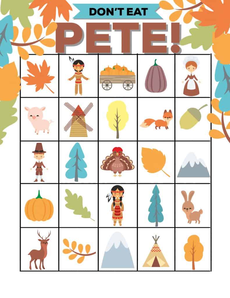  Don t Eat Pete Free Printable Kids Game Thanksgiving Version Life 